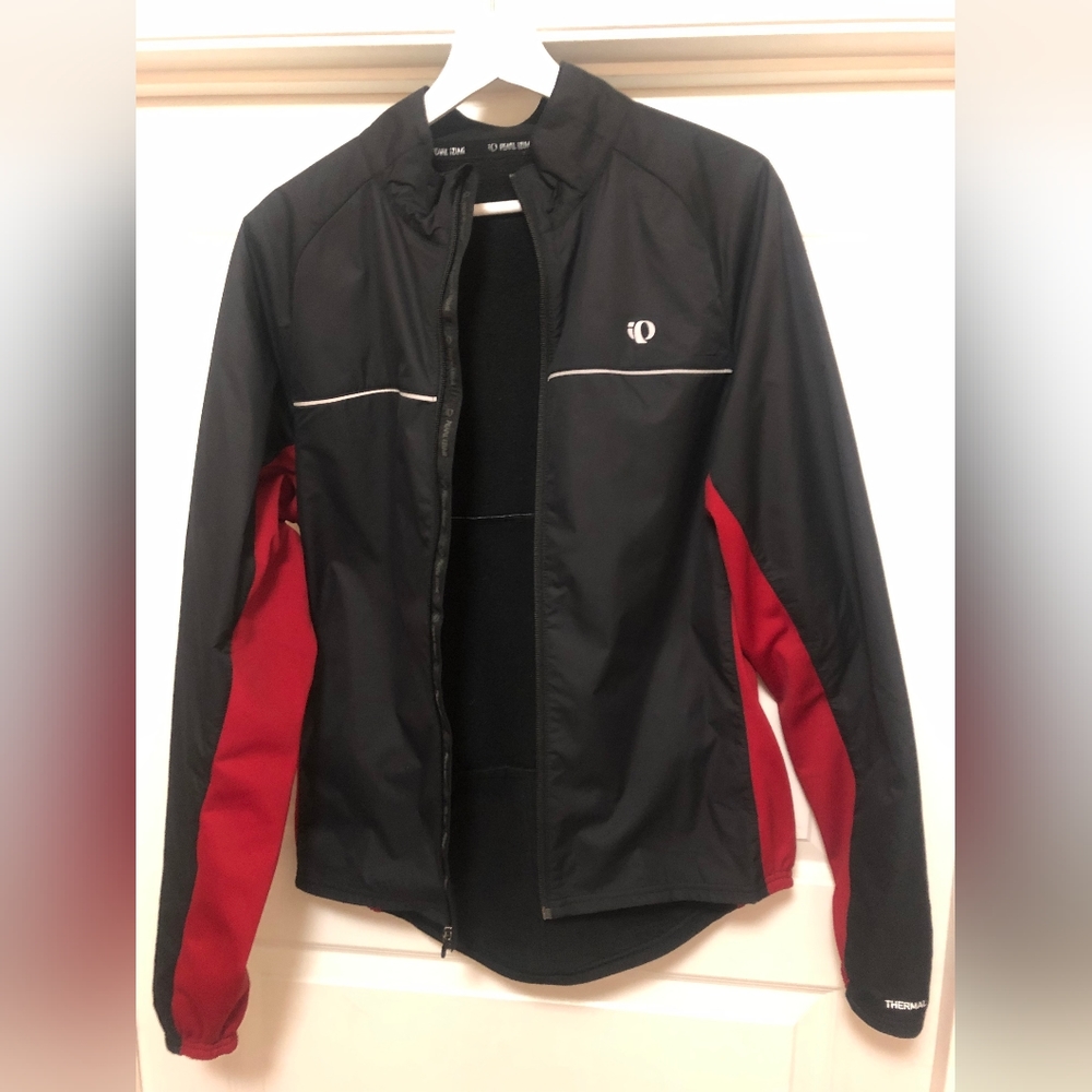 Pearl Izumi Cycling Jacket - Mens Black & Red, Full Zip-Up
